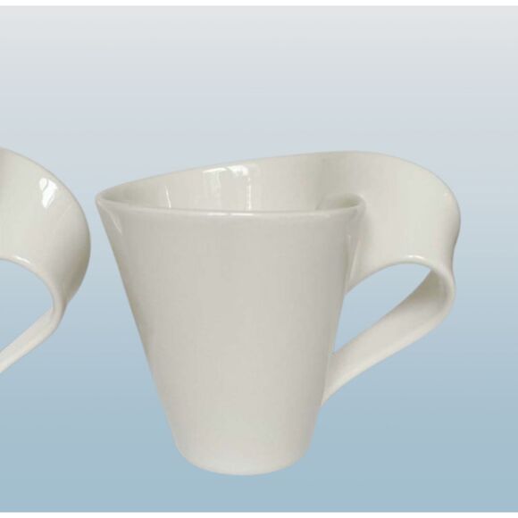 Set of 2 Villeroy & Boch New Wave Coffee Mugs White Modern Germany - Picture 2 of 11